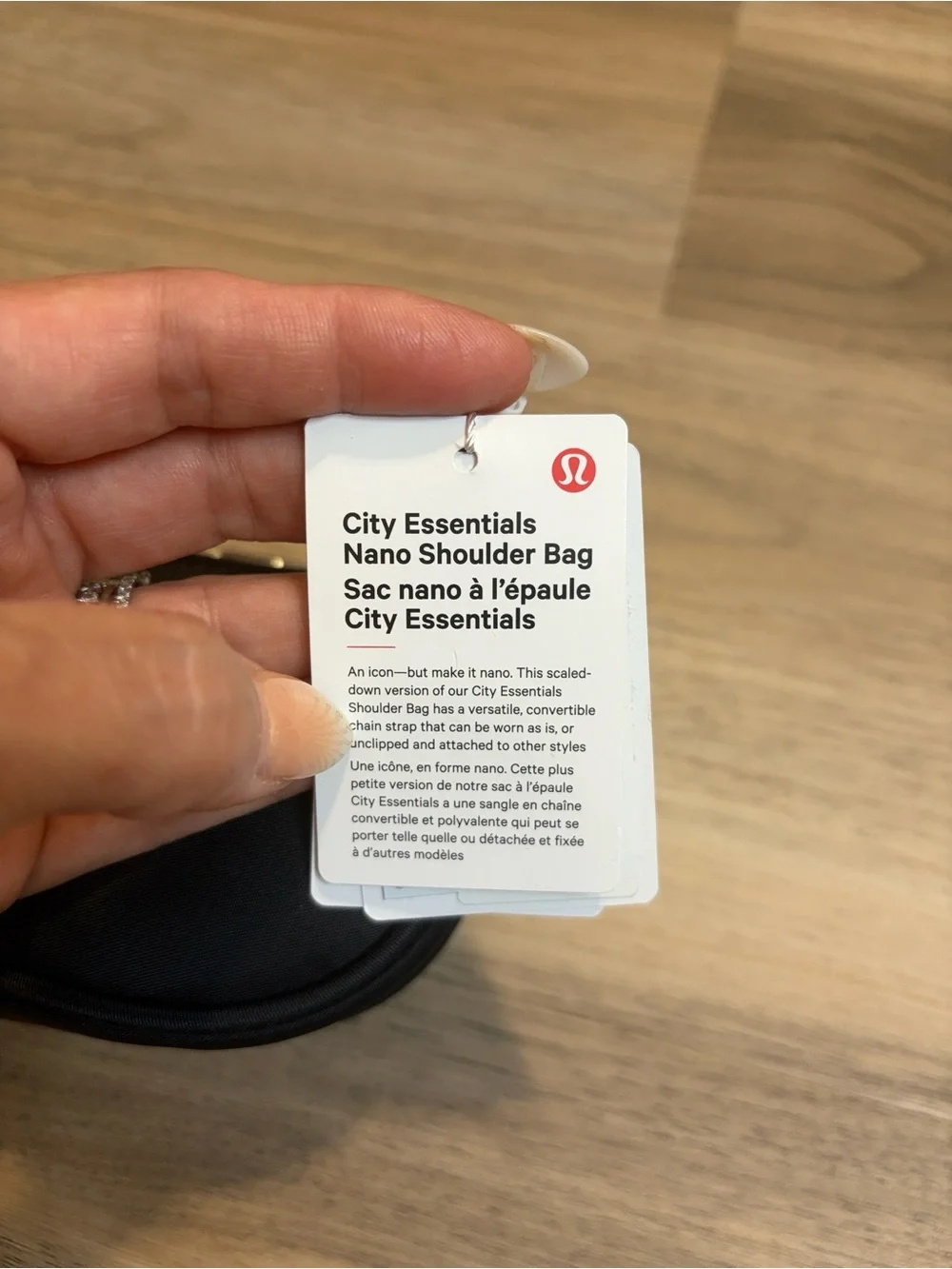 lululemon athletica Black City Essentials Nano Shoulder Bag
